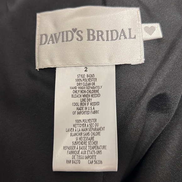 David’s Bridal strapless (built in cups) and straps included. - Picture 4 of 5